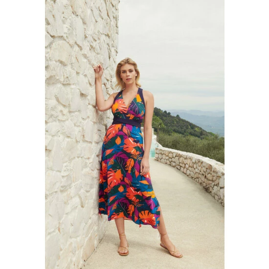 Lisca 'Tenerife' Long V-Neck Dress For Female - Image 2