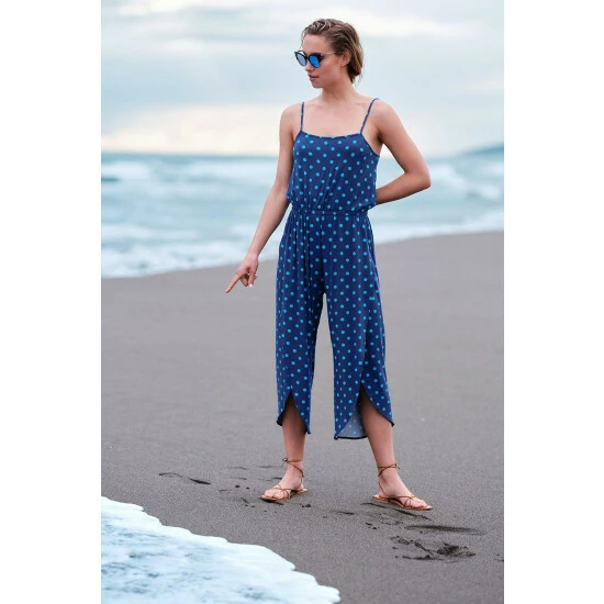 Lisca 'Linosa' Polka-Dot Casual Modal Jumpsuit For Female - Image 2