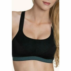 Lisca Black &apos;Powerful&apos; Crop Top Sports Bra For Female