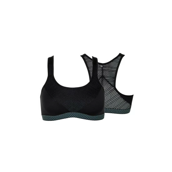 Lisca Black 'Powerful' Crop Top Sports Bra For Female - Image 5
