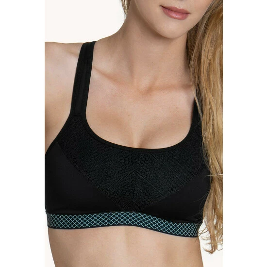 Lisca Black 'Powerful' Crop Top Sports Bra For Female - Image 6
