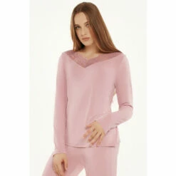 Lisca &apos;Isabelle&apos; Long Sleeve Modal Pyjama Top For Female