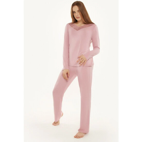 Lisca 'Isabelle' Long Sleeve Modal Pyjama Top For Female - Image 3