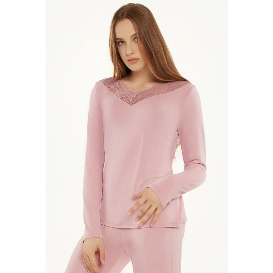 Lisca 'Isabelle' Long Sleeve Modal Pyjama Top For Female - Image 7