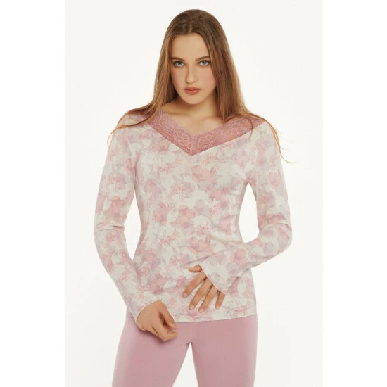 Lisca 'Isabelle' Long Sleeve Modal Pyjama Top For Female - Image 8
