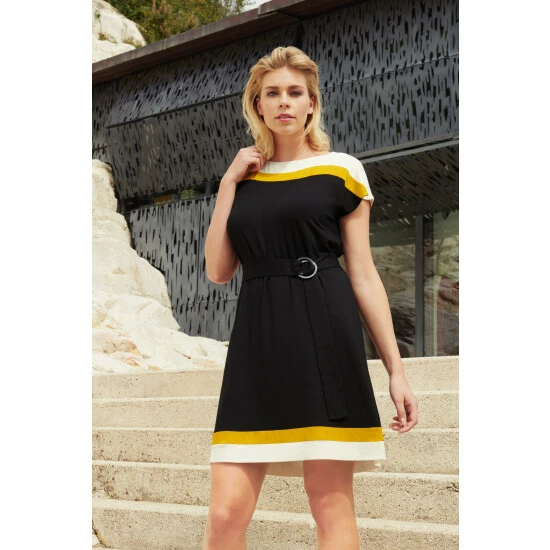 Lisca 'Saint Tropez' Stripe Detail Dress With Belt For Female - Image 2