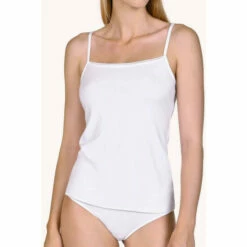 Lisca 2 Pack &apos;Cotton Modal Blend&apos; Camisole Vests For Female